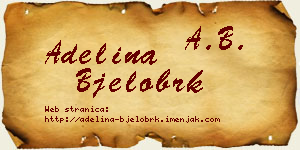 Adelina Bjelobrk vizit kartica